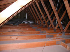 Attic not properly insulated